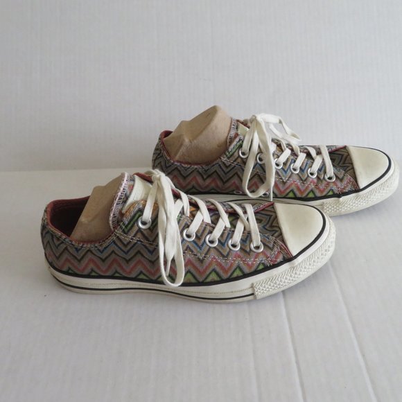 Converse X Missoni-ZigZag Chevron Low Top Sneaker/Tennis Shoe, Sz 8 Women - Picture 2 of 16